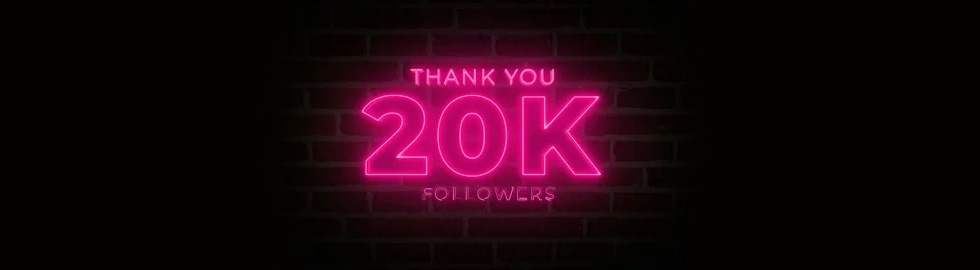 20K Followers neon lights